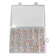 6.5mm White Round A-Z Multicolour Plastic Letter Beads Box Set - 50 Each Alphabet